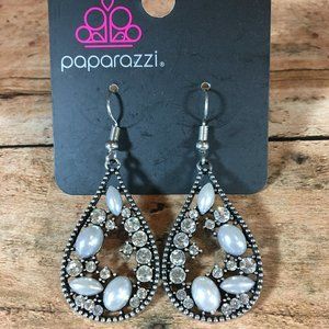 Paparazzi Pearl and Rhinestone Teardrop Earrings